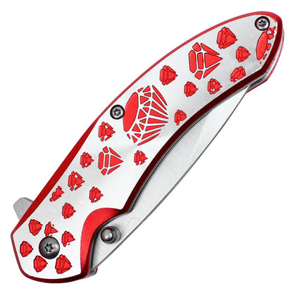 7" Red Diamond Pocket Knife