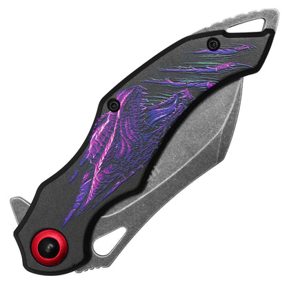 Purple Dragon Pocket Knife