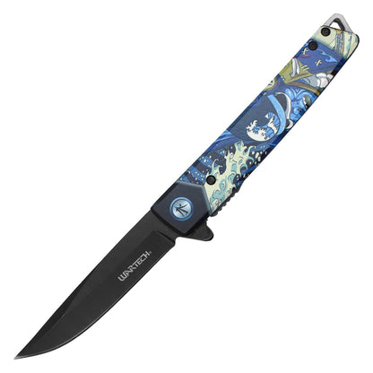 8" Black Samurai Pocket Knife