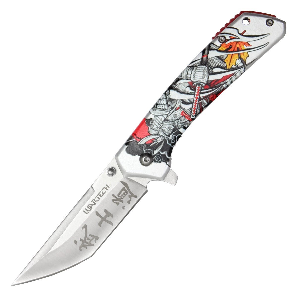 Wartech 7.75" Silver Samurai Pocket Knife