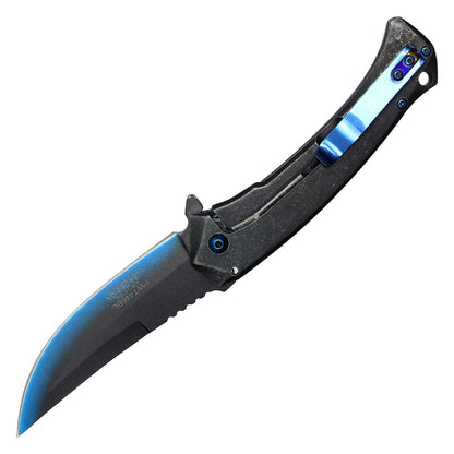 Wartech 8" Blue Samurai Pocket Knife