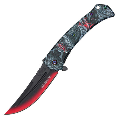 Wartech 8" Red Samurai Pocket Knife