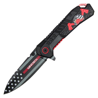 Wartech 7.75" Thin Red Line Pocket Knife