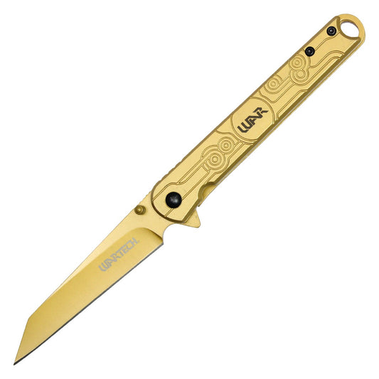 Wartech 8" Gold Pocket Knife