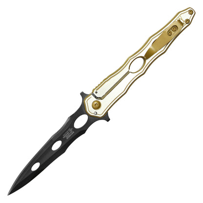 Wartech 8" Gold Pocket Dagger