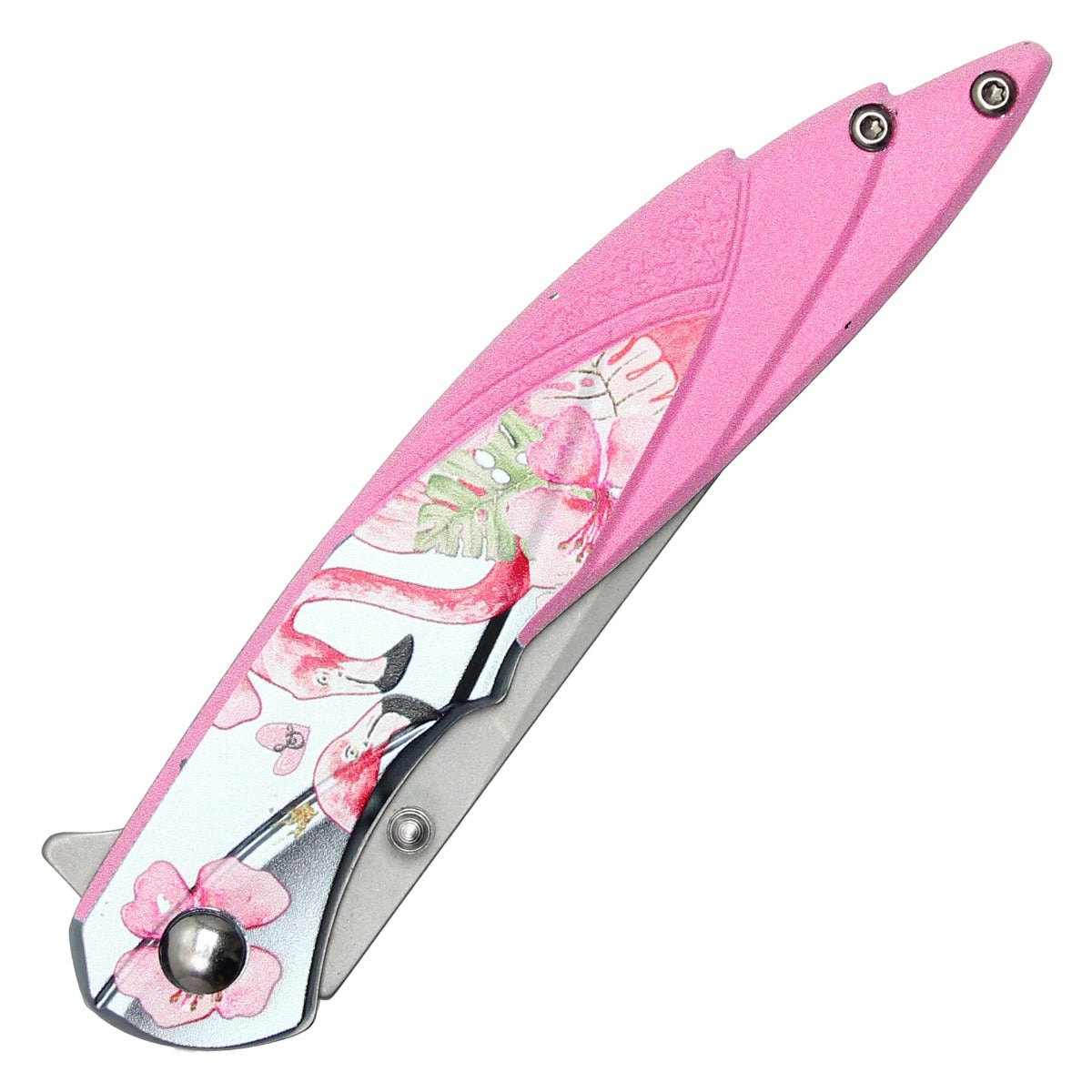 7.75" Pink Flamingo Pocket Knife