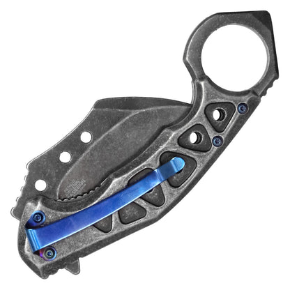 Wartech - Stonewashed Steel Pocket Karambit