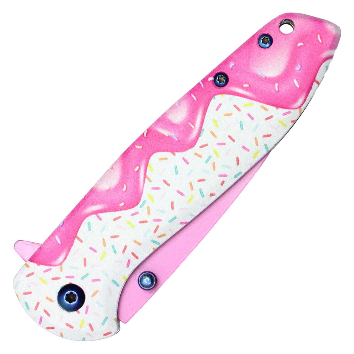 Wartech / Sweet Treats - 7.5" Pink Frosted Donut Pocket Knife