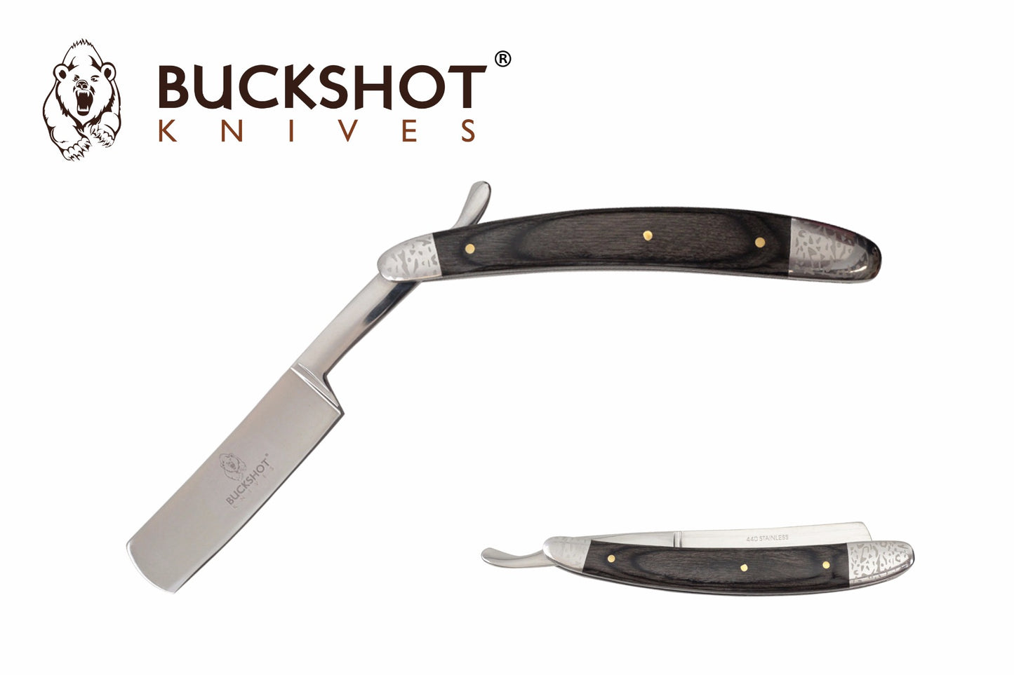 10" Buckshot Straight Razor (Black)