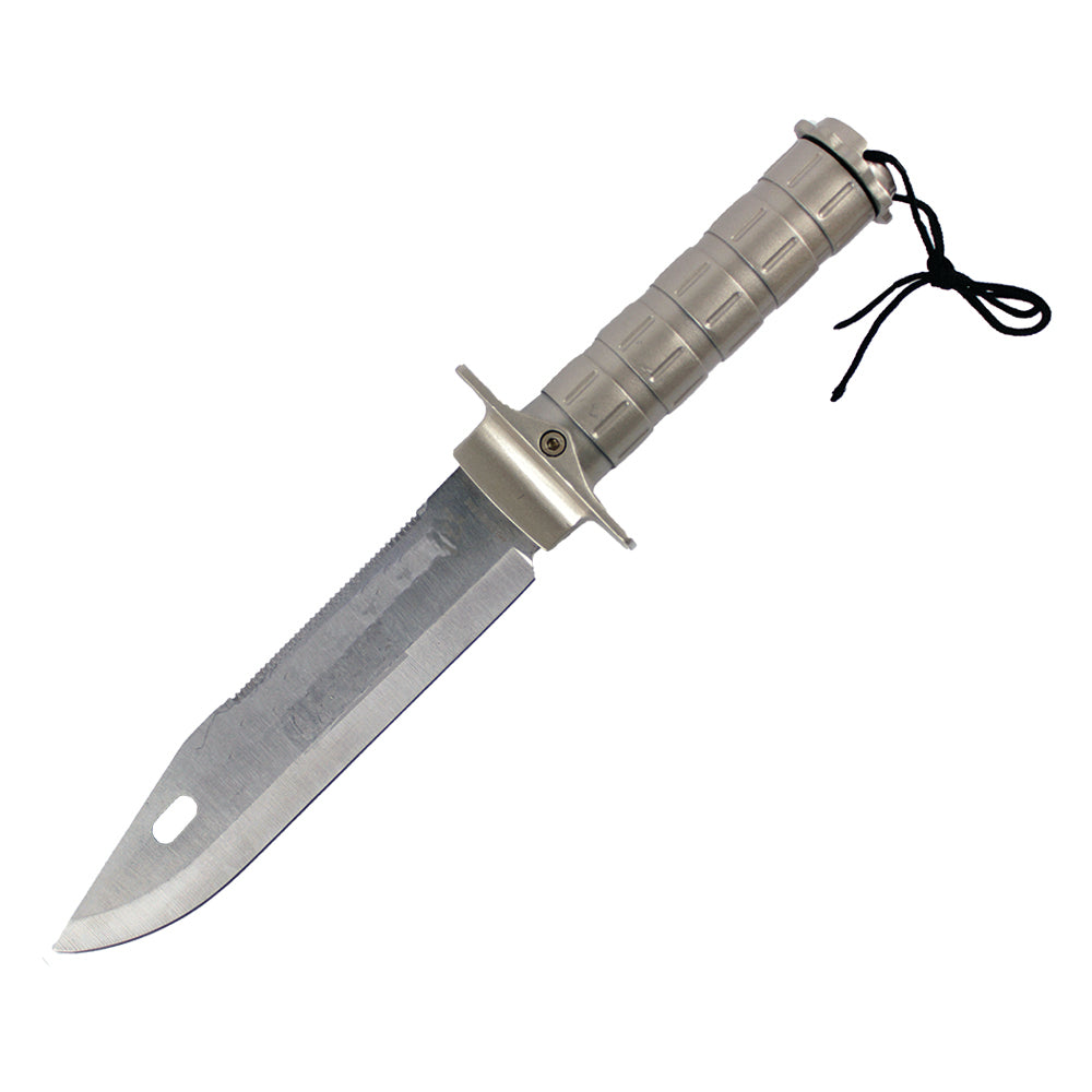 ##15 SILVER W TRIANGLE SURVIVAL KNIVE-inch