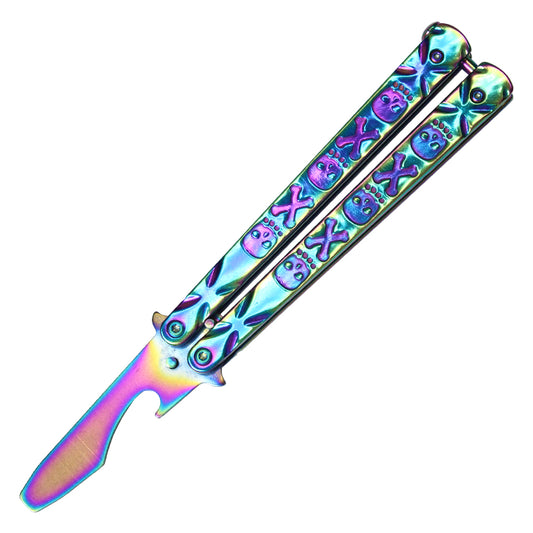 7.5" Rainbow Bottle Opener | Balisong Training Knife