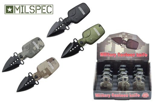 4 1/2" 12 Pcs. Mini Water Canteen Knives