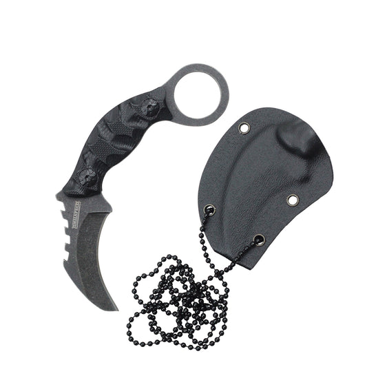 4.5 Karambit Tactical Stone-washed necklace knife-inch