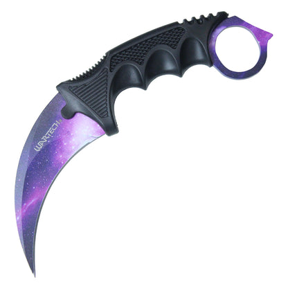 7.5" Full Tang Karambit with Hard Sheath & Necklace (Galaxy)