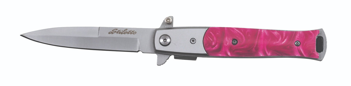 8-1/2" Stiletto Pocket knife (Pink)