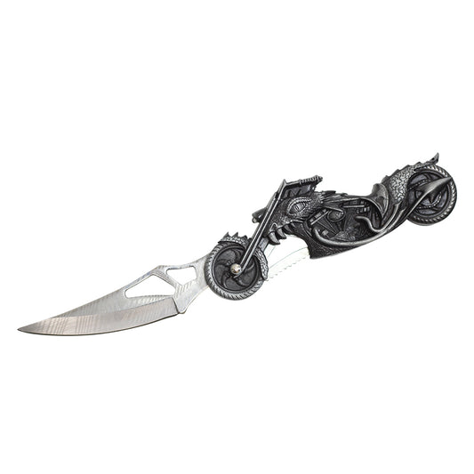 Motorcycle Pocket Knife w/ Dragon Design