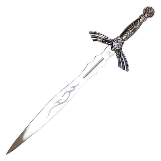 7.5 LETTER OPENER 5 SILVER BLADE & HANDLE WITH STAND-inch